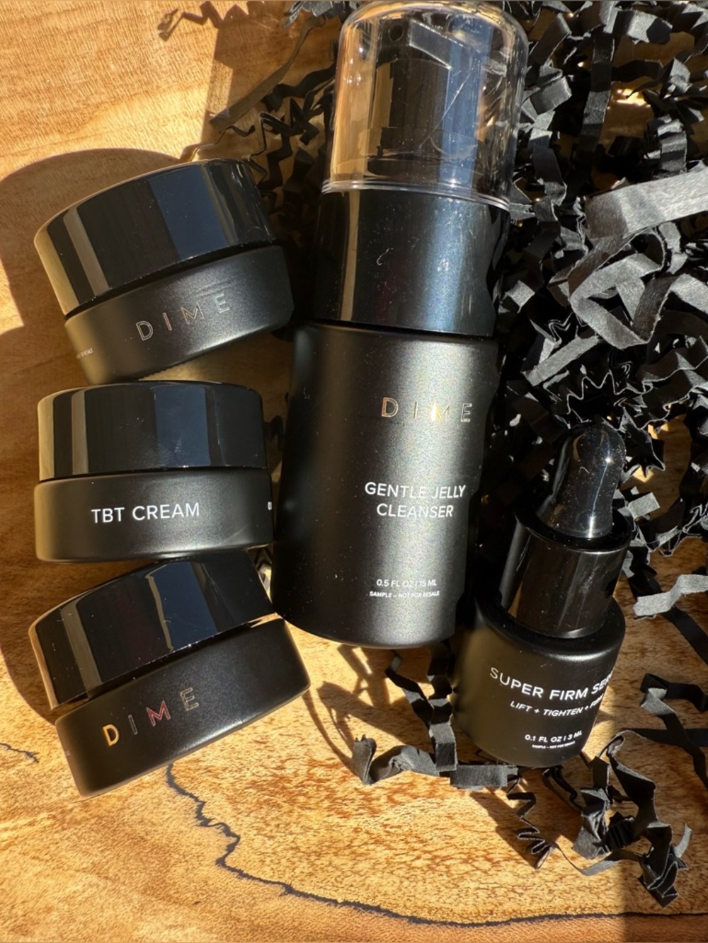 DIME Skincare Set — Black Matte Bottles
